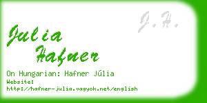 julia hafner business card