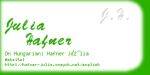 julia hafner business card